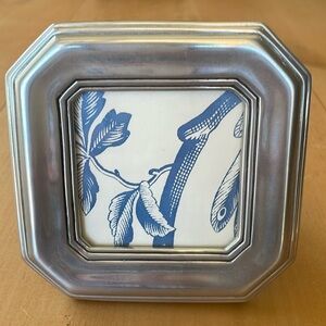 Pierre Deux pewter 3x3 photo frame.  Total measurement is just under 5x5.